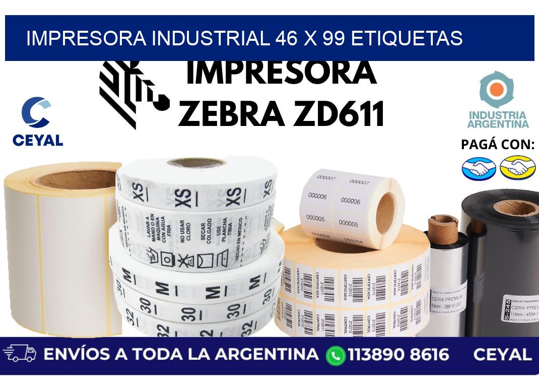 impresora industrial 46 x 99 etiquetas
