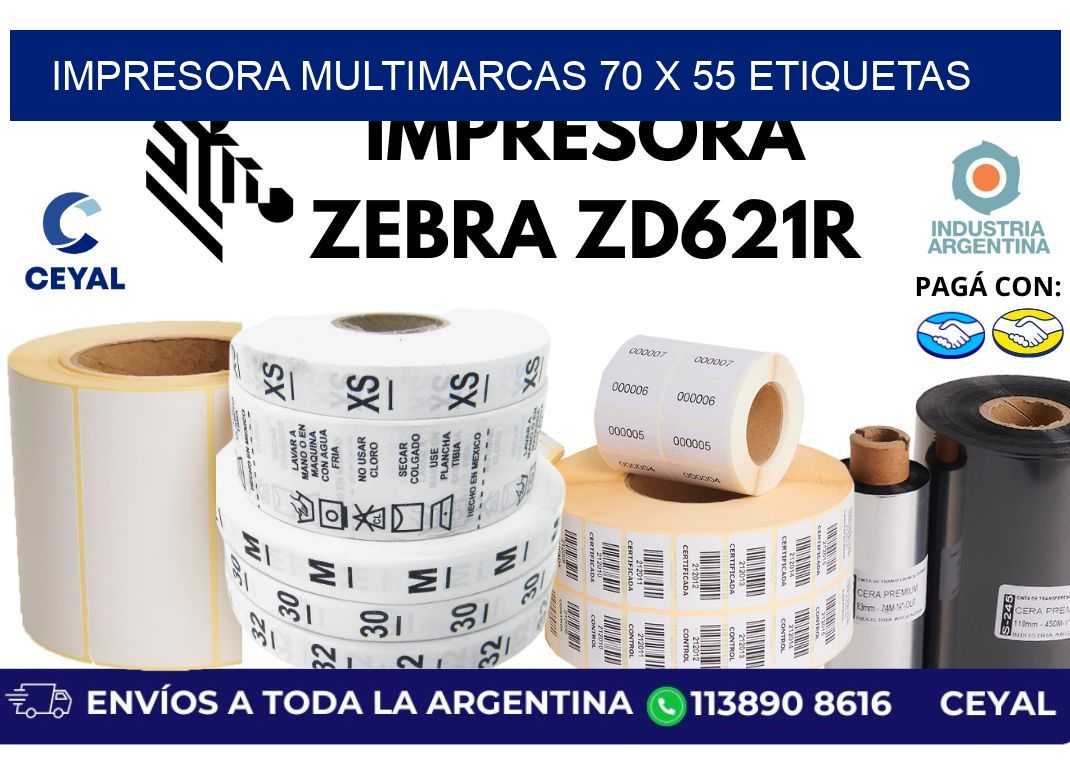 impresora multimarcas 70 x 55 etiquetas