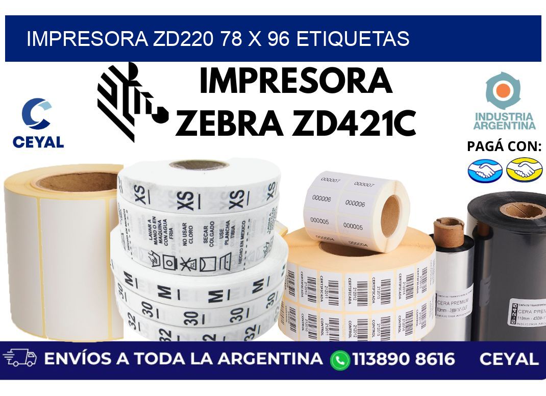 impresora zd220 78 x 96 etiquetas