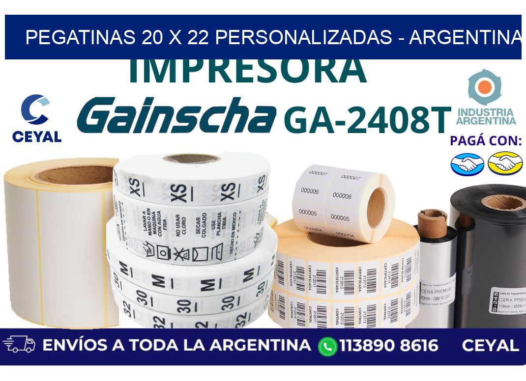 pegatinas 20 x 22 personalizadas - Argentina