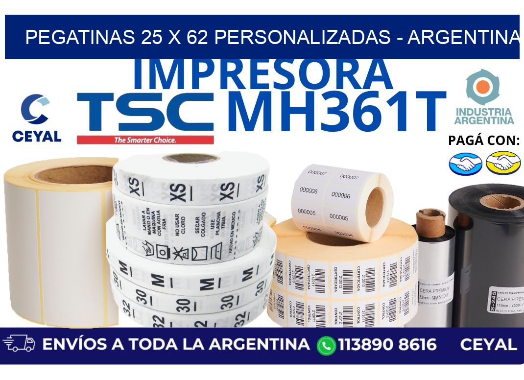 pegatinas 25 x 62 personalizadas - Argentina