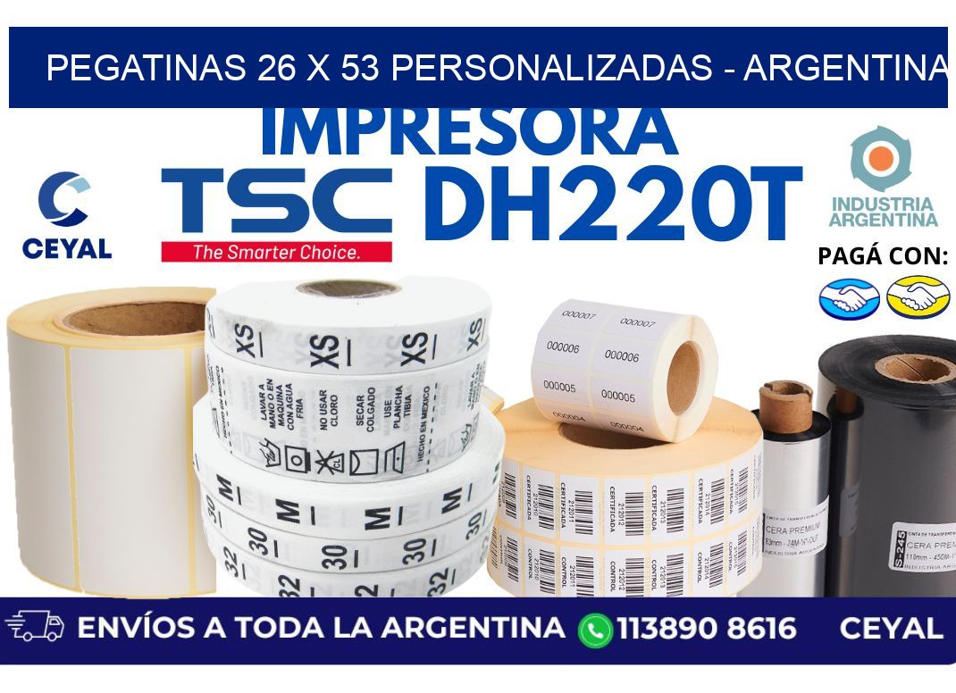 pegatinas 26 x 53 personalizadas - Argentina