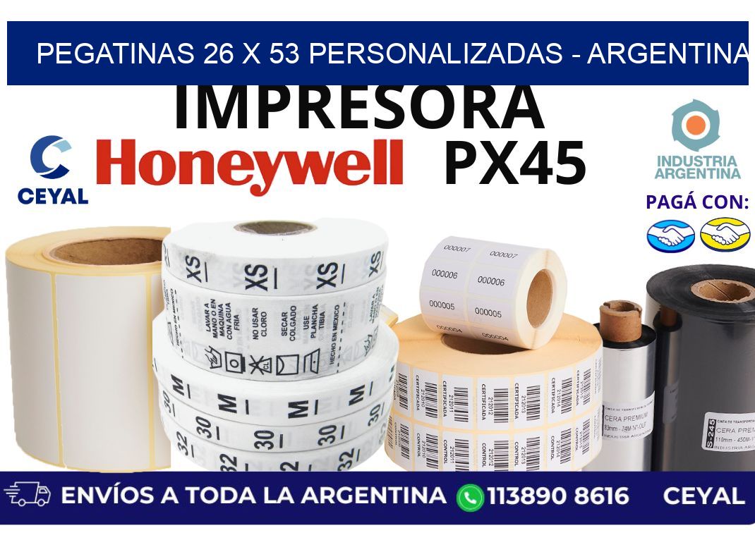 pegatinas 26 x 53 personalizadas - Argentina