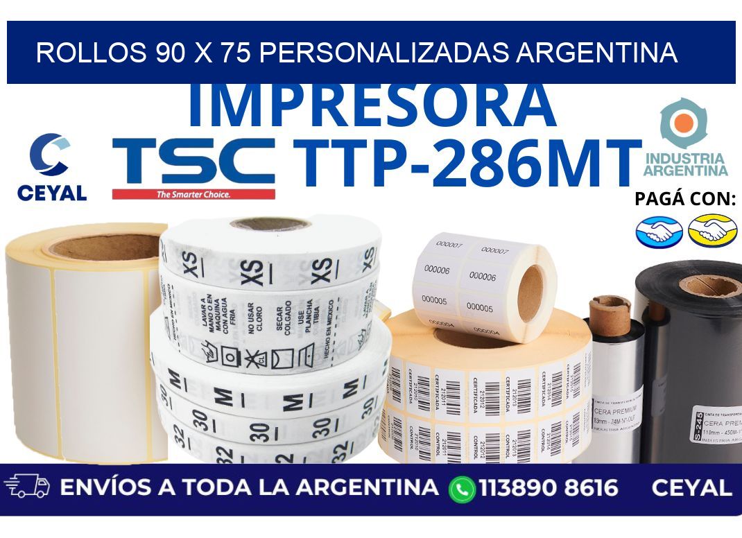 rollos 90 x 75 personalizadas argentina