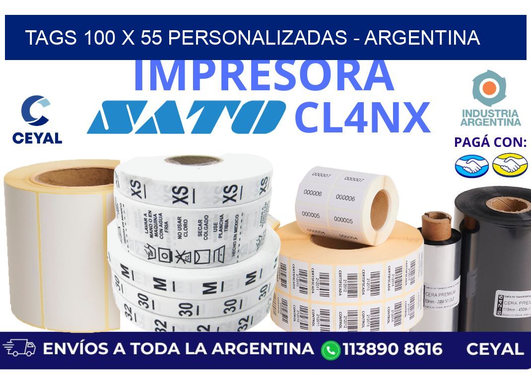 tags 100 x 55 personalizadas – Argentina