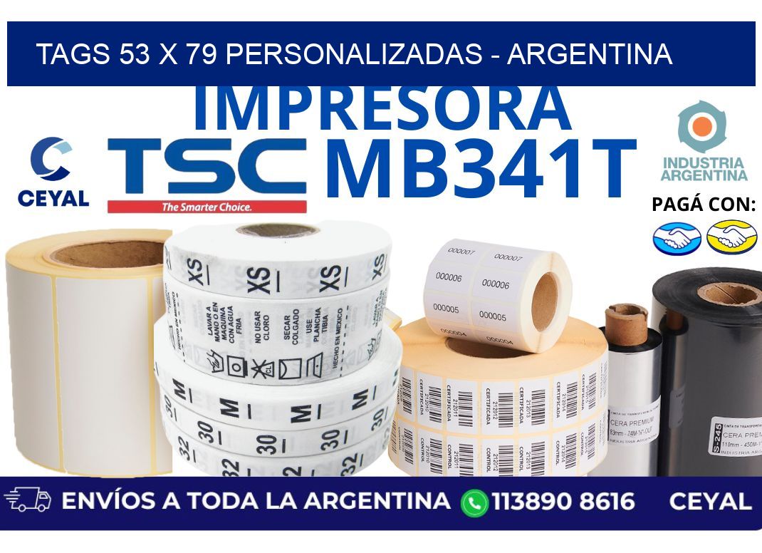 tags 53 x 79 personalizadas – Argentina