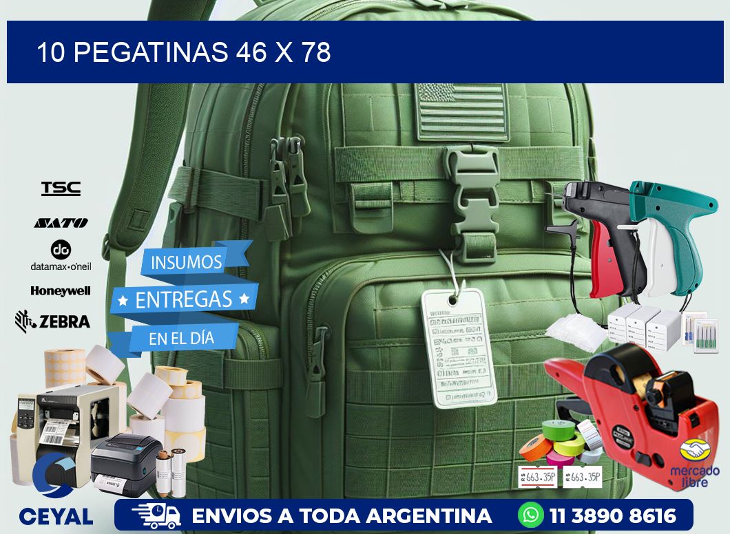 10 PEGATINAS 46 x 78