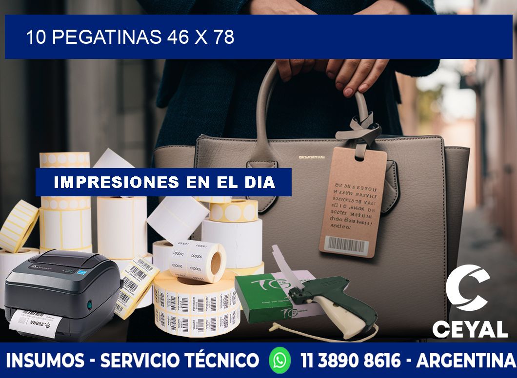 10 PEGATINAS 46 x 78