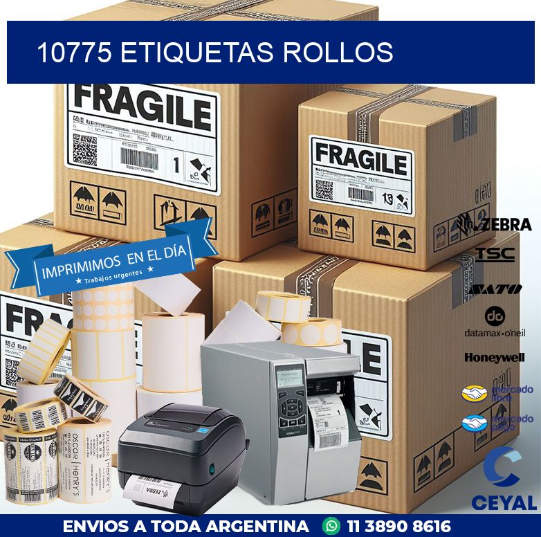 10775 etiquetas rollos