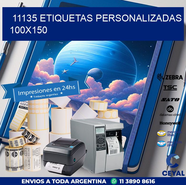 11135 Etiquetas personalizadas 100x150