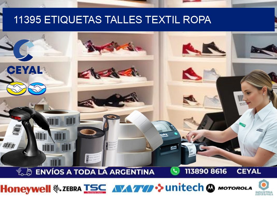 11395 ETIQUETAS TALLES TEXTIL ROPA