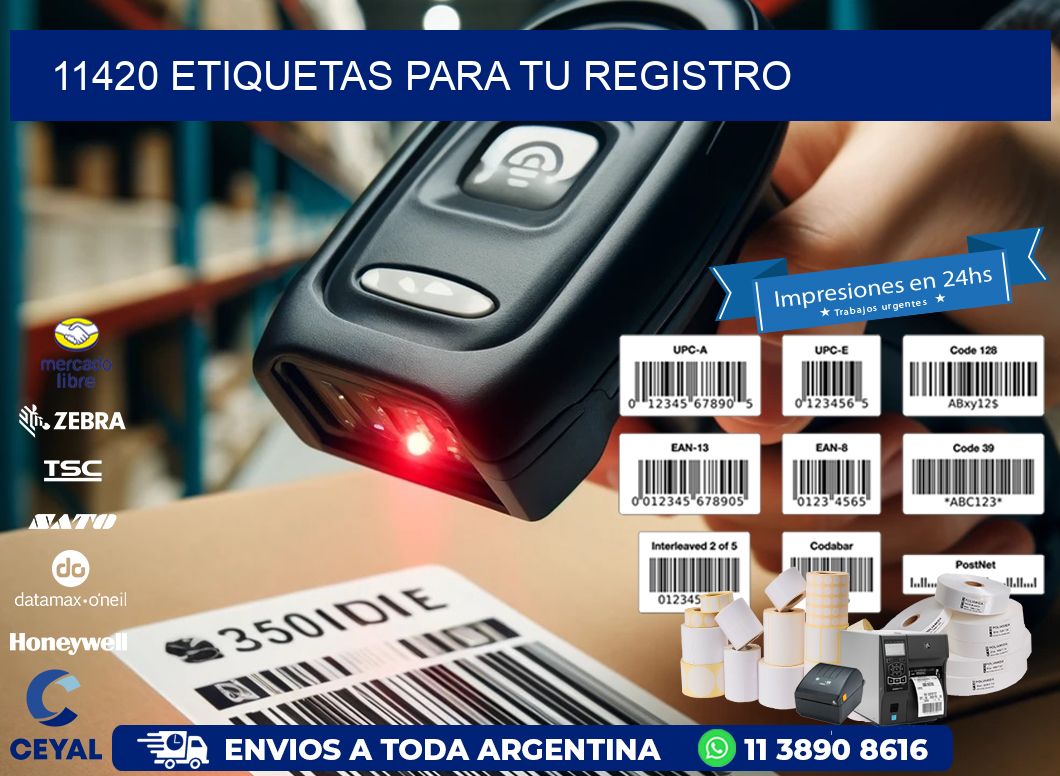 11420 etiquetas para tu registro