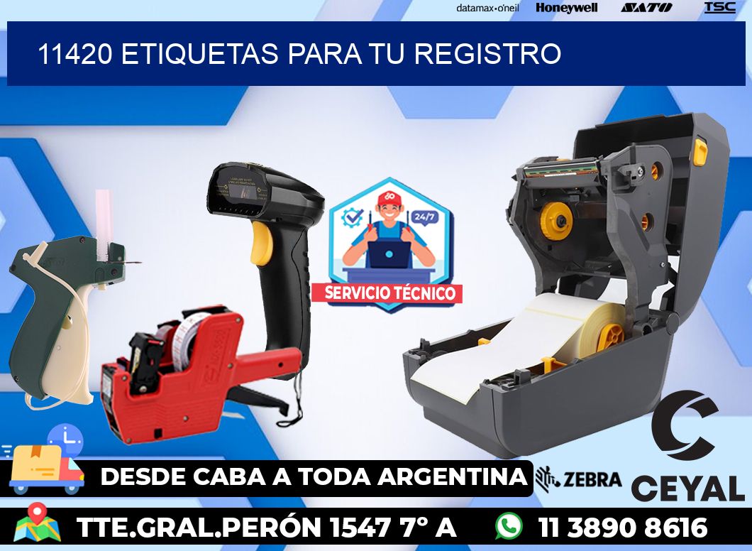 11420 etiquetas para tu registro
