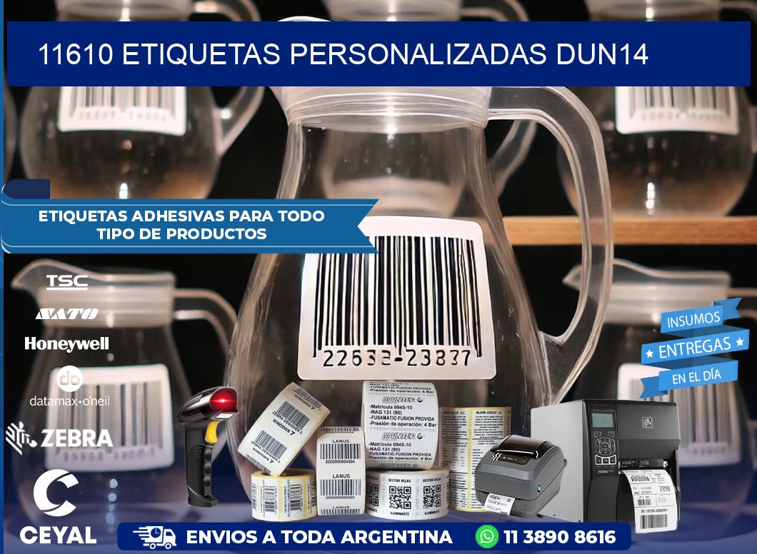 11610 Etiquetas personalizadas dun14