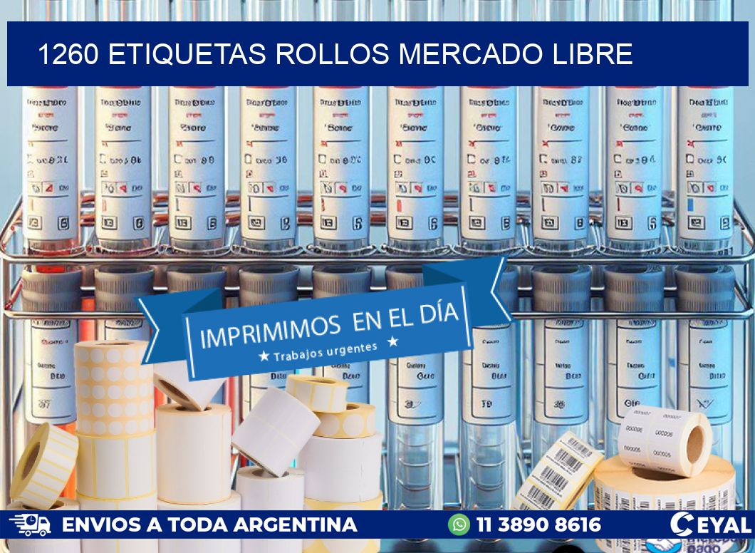 1260 etiquetas rollos MERCADO LIBRE