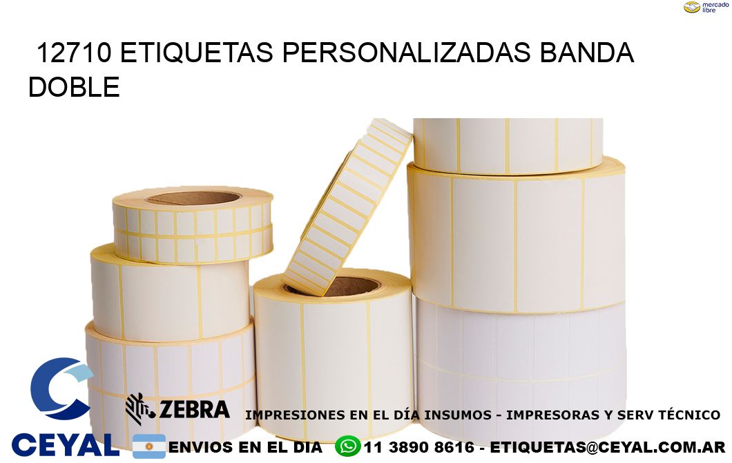 12710 Etiquetas personalizadas banda doble