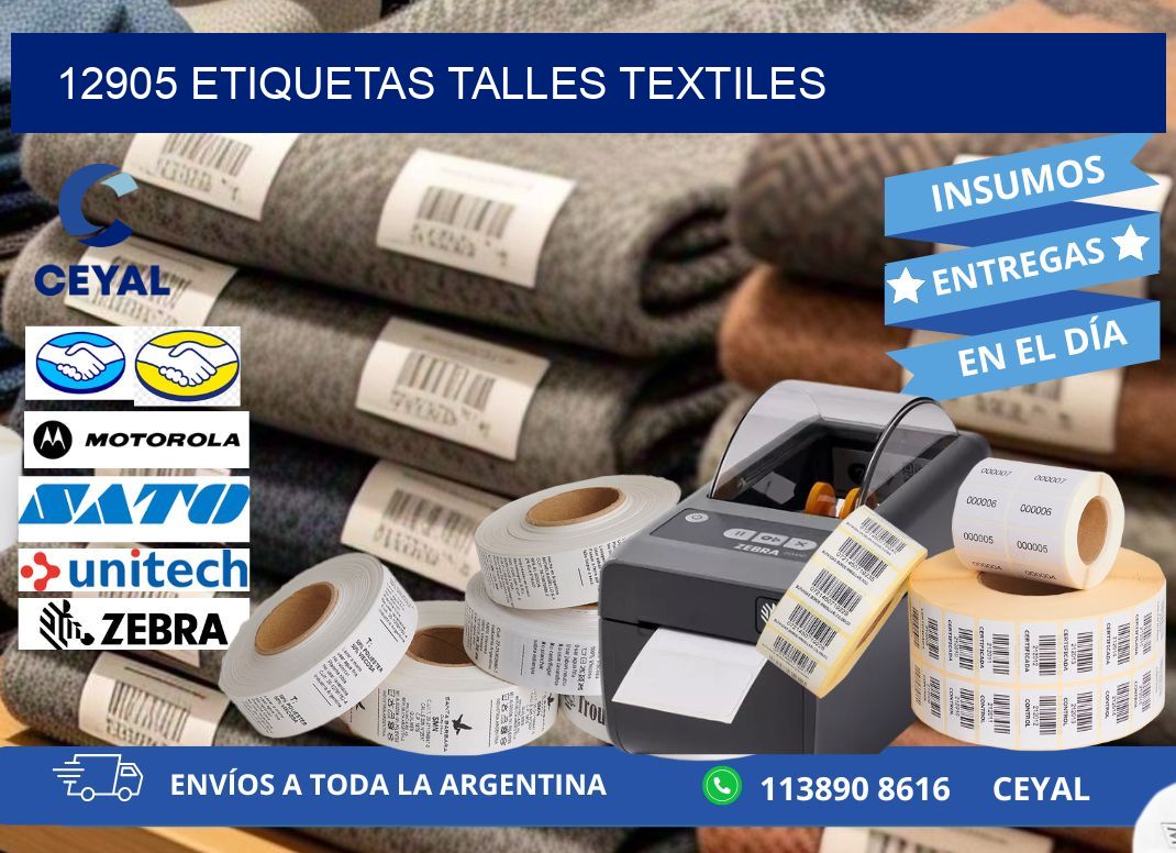 12905 ETIQUETAS TALLES TEXTILES