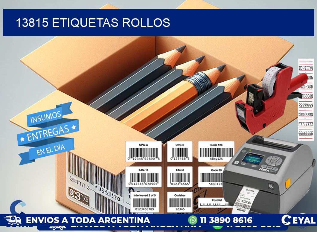 13815 Etiquetas rollos