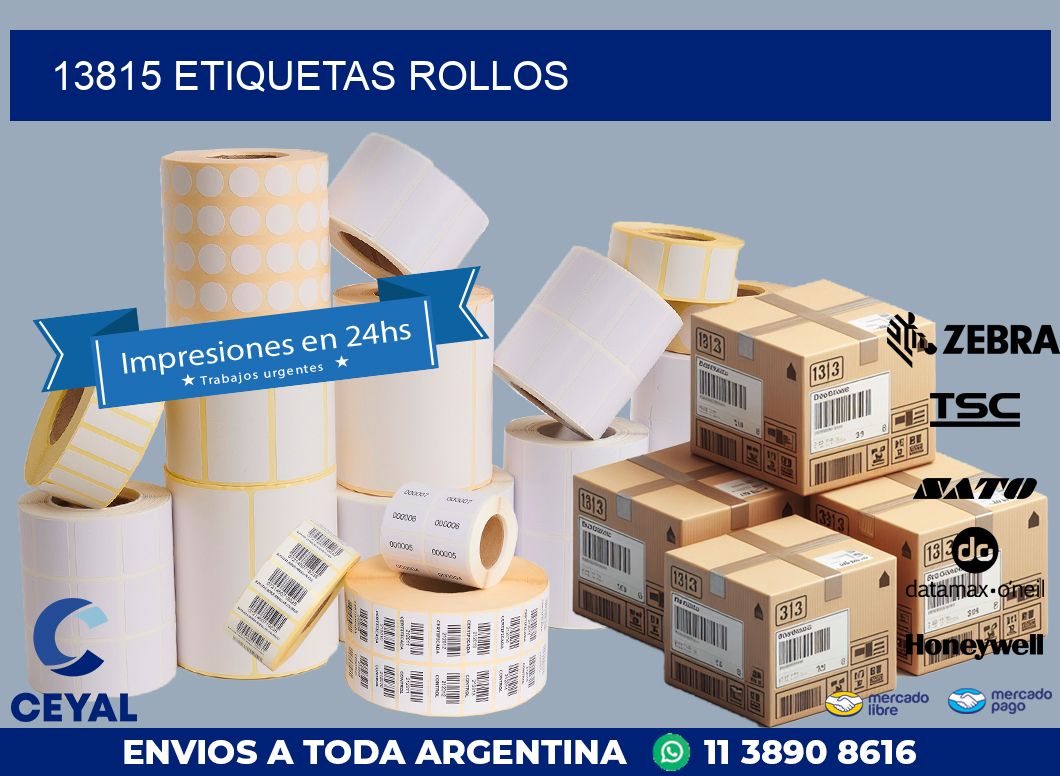 13815 Etiquetas rollos