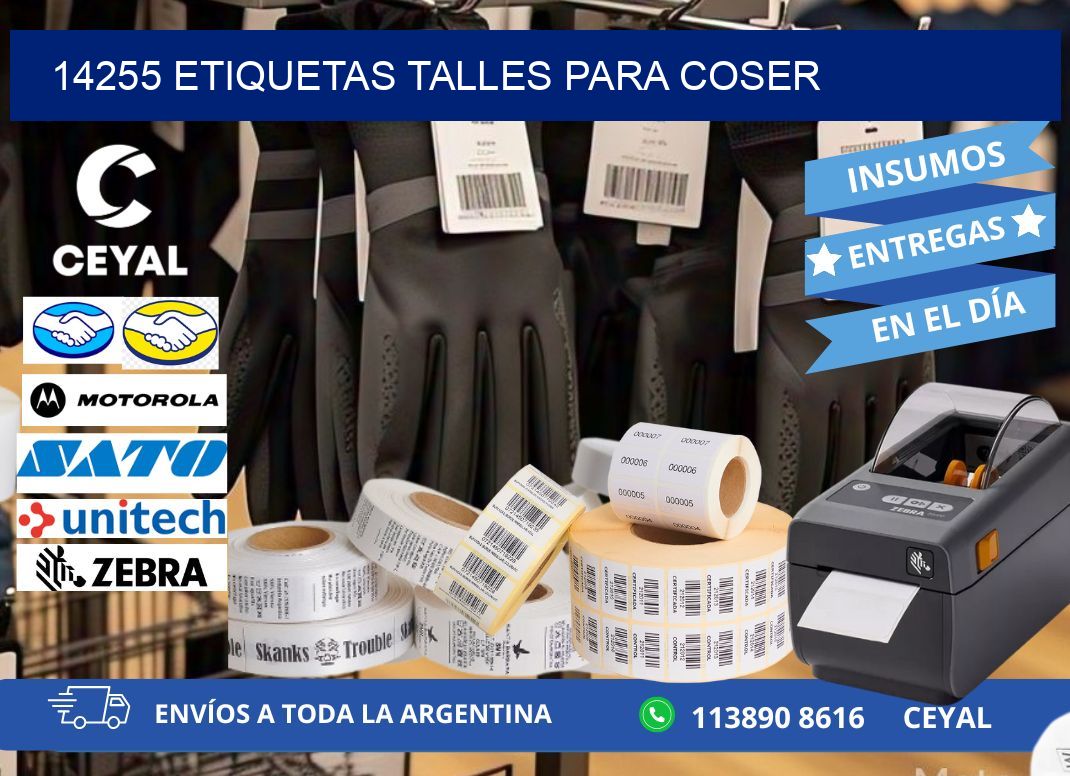 14255 ETIQUETAS TALLES PARA COSER