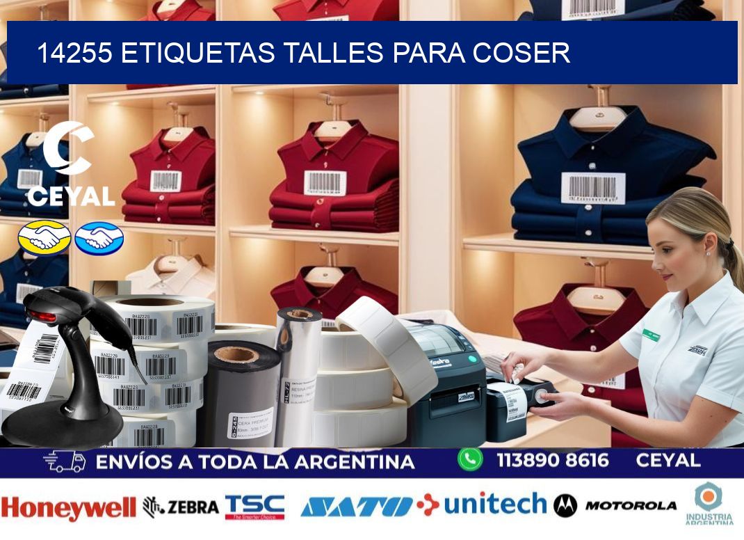 14255 ETIQUETAS TALLES PARA COSER