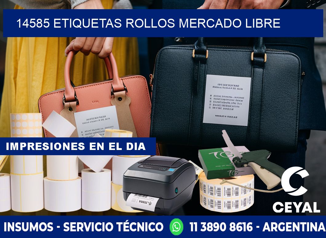 14585 etiquetas rollos MERCADO LIBRE