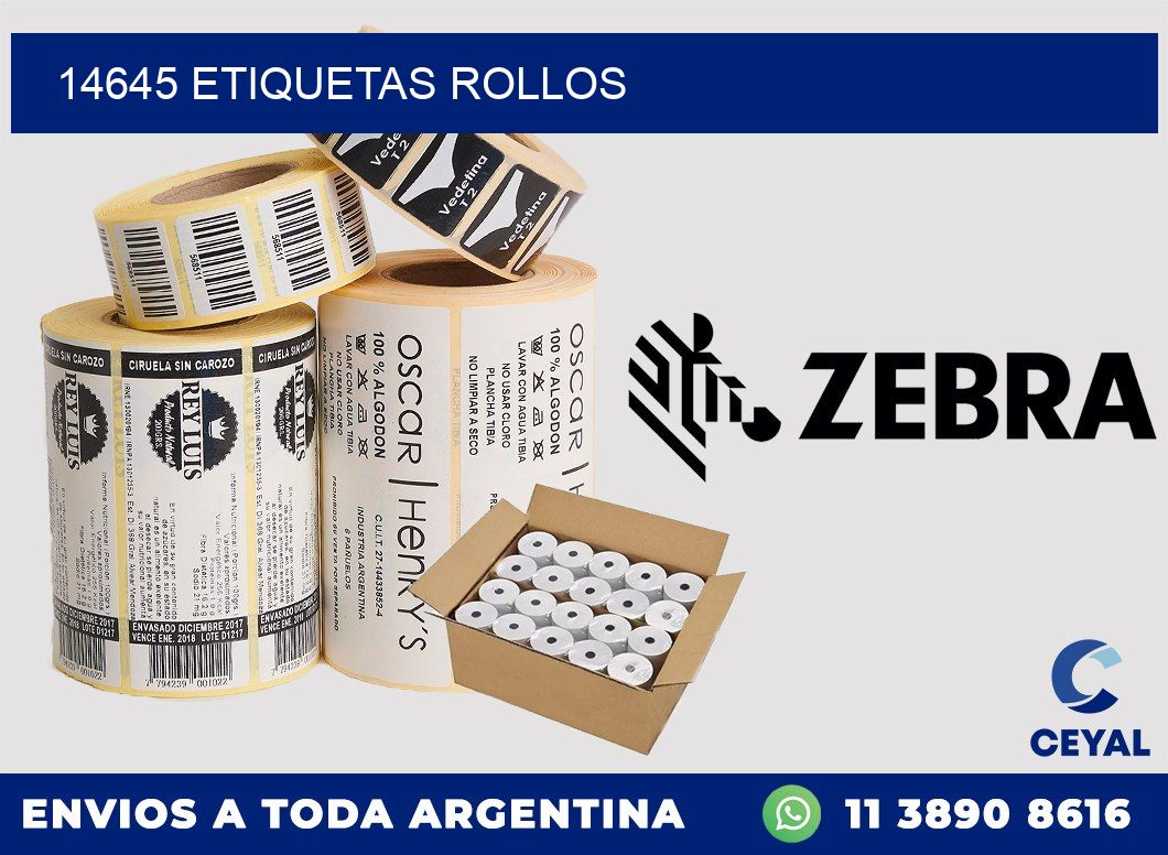 14645 etiquetas rollos