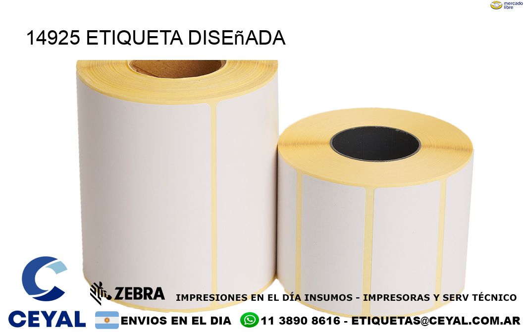 14925 etiqueta diseñada