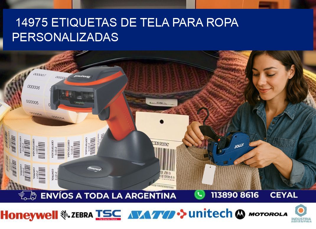 14975 Etiquetas de tela para ropa personalizadas