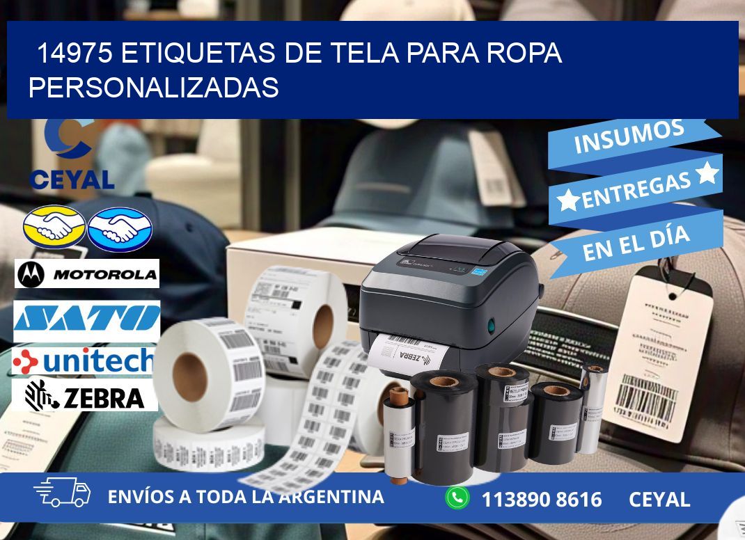 14975 Etiquetas de tela para ropa personalizadas