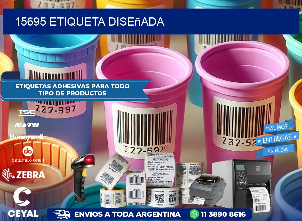 15695 etiqueta diseñada