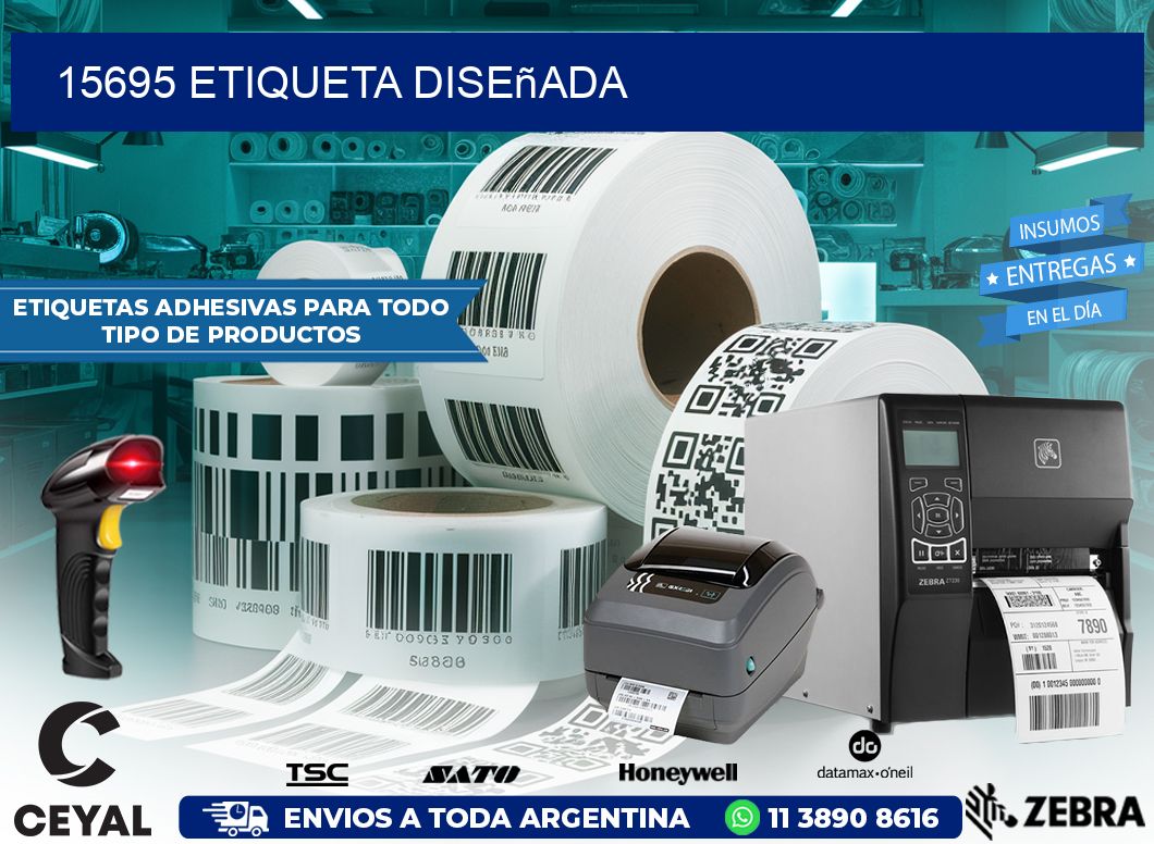 15695 etiqueta diseñada