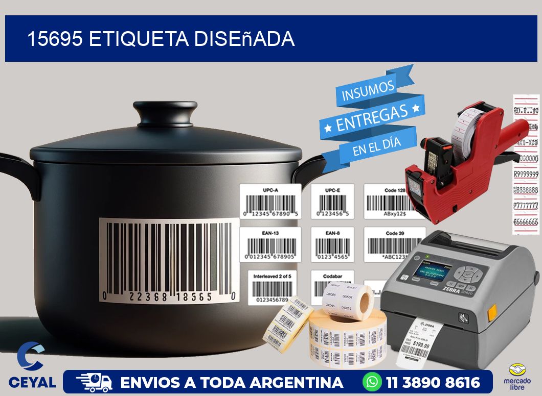 15695 etiqueta diseñada