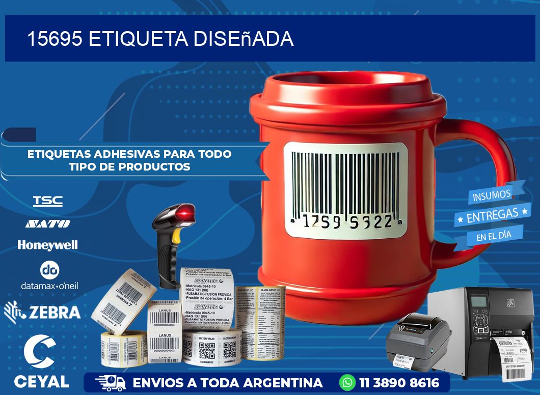 15695 etiqueta diseñada