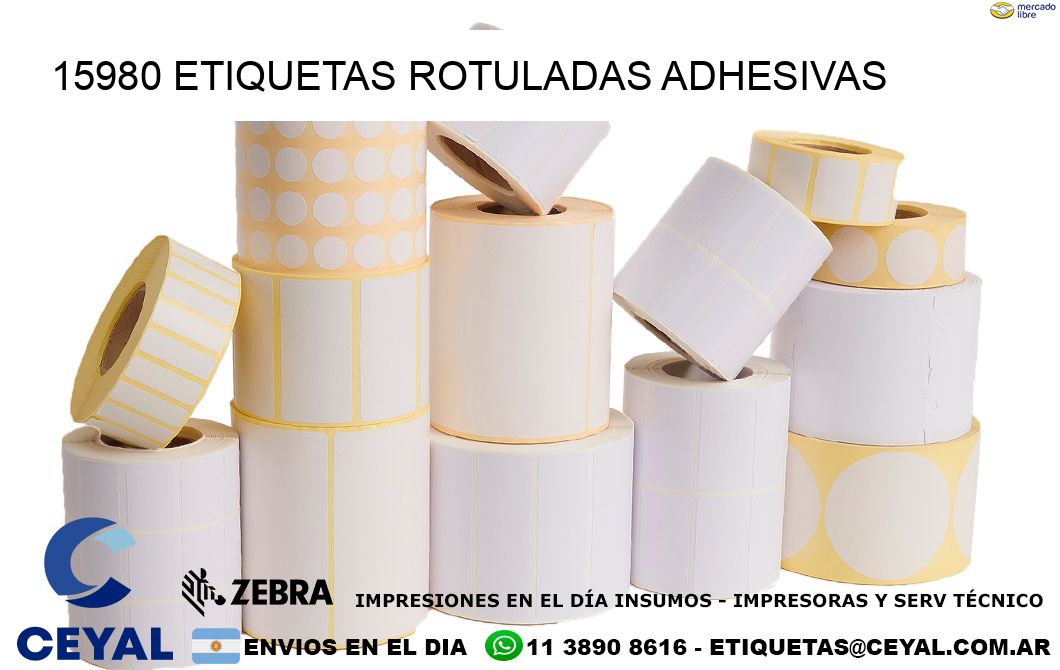 15980 etiquetas rotuladas adhesivas