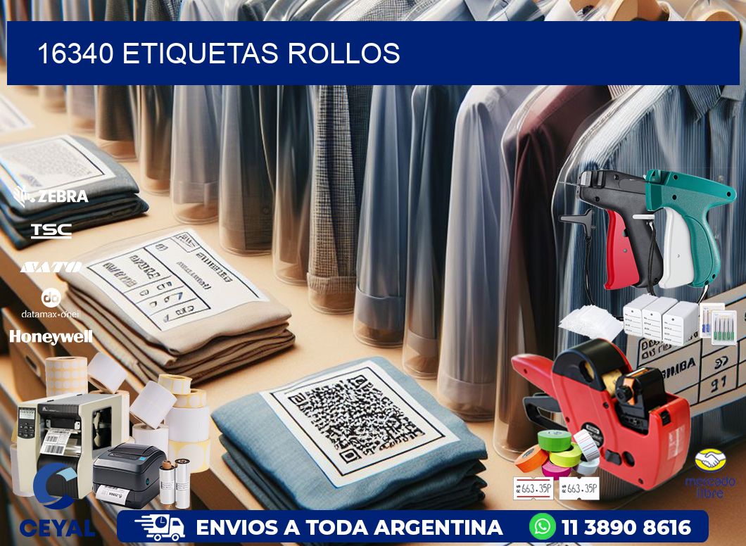 16340 etiquetas rollos