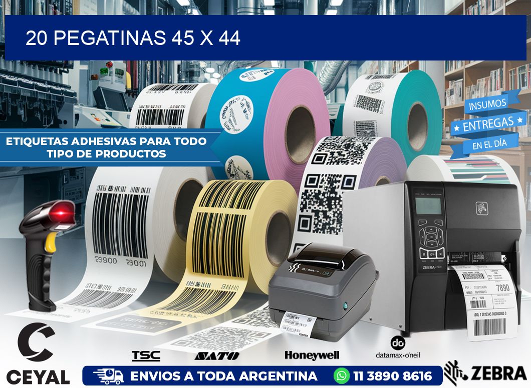 20 PEGATINAS 45 x 44