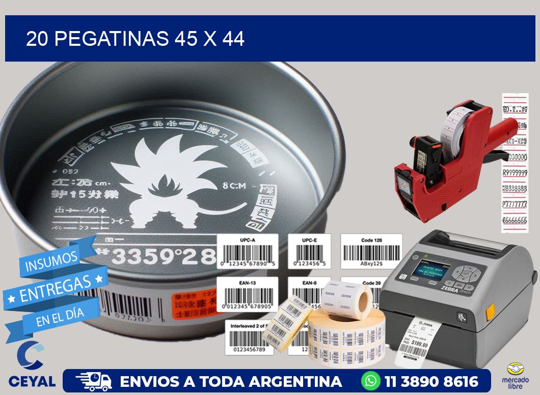 20 PEGATINAS 45 x 44