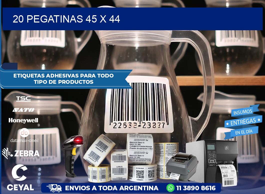 20 PEGATINAS 45 x 44