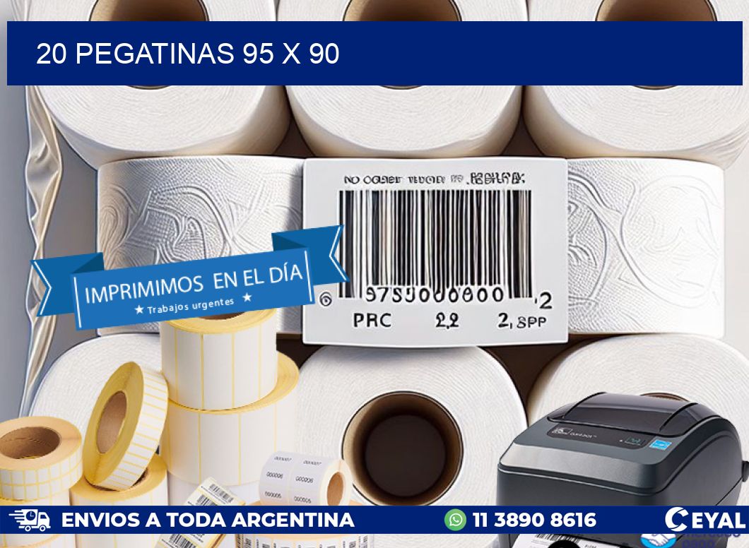 20 PEGATINAS 95 x 90