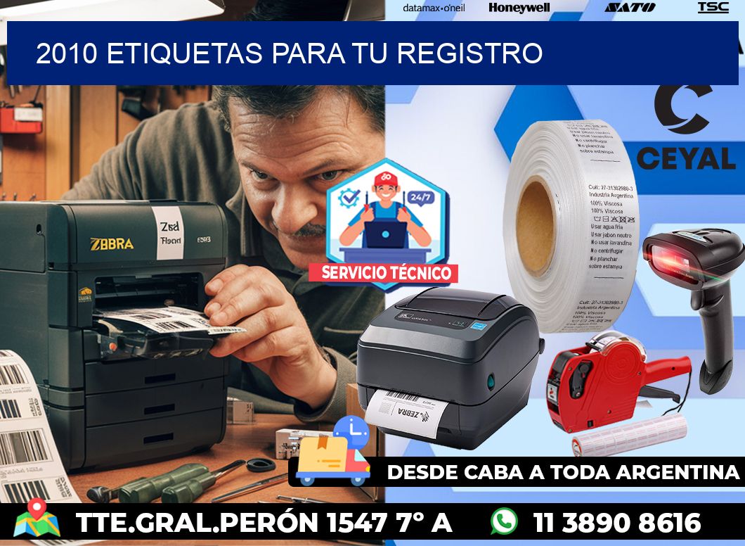 2010 etiquetas para tu registro