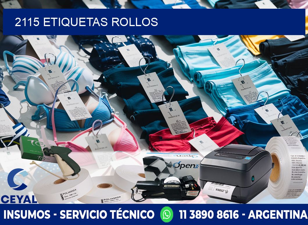2115 etiquetas rollos