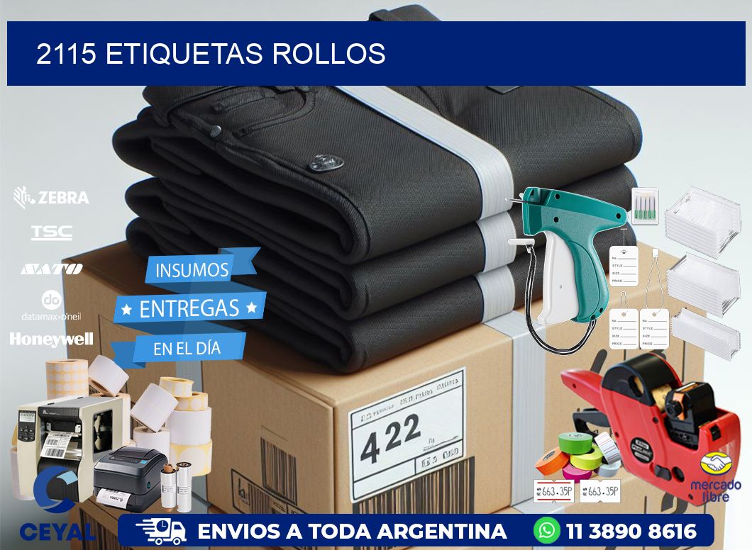 2115 etiquetas rollos
