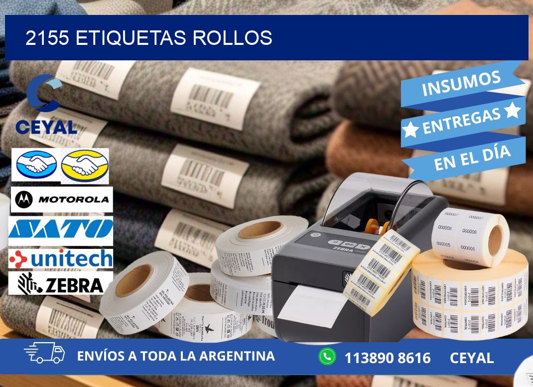 2155 etiquetas rollos