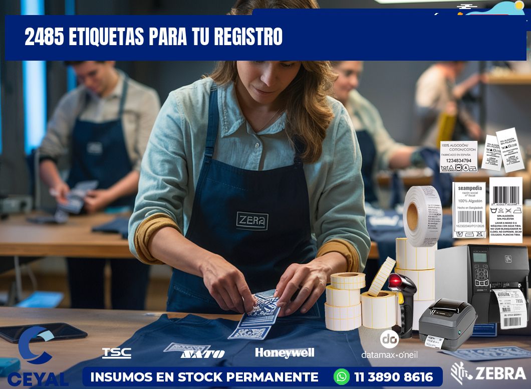 2485 etiquetas para tu registro
