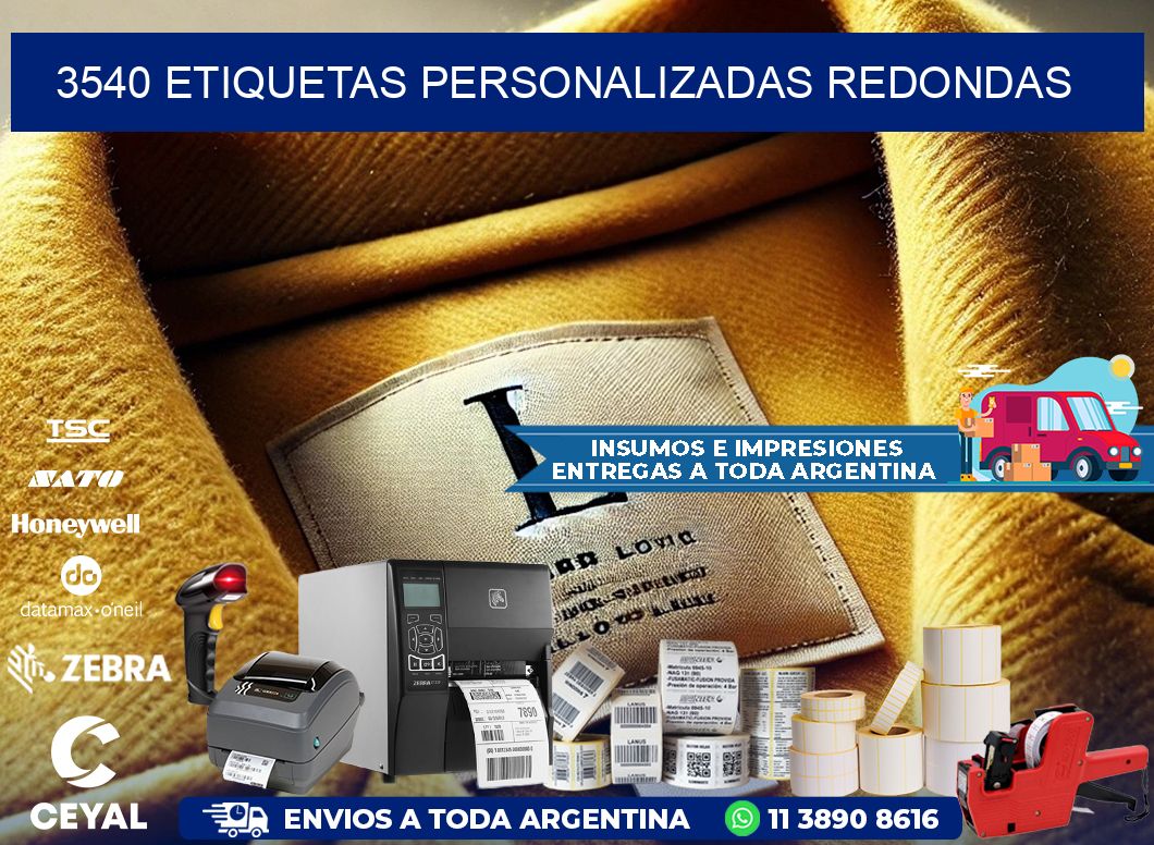 3540 Etiquetas personalizadas redondas