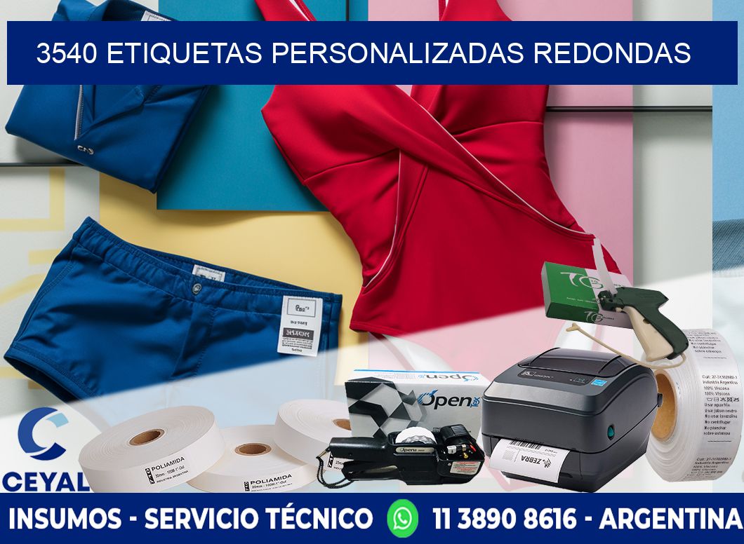 3540 Etiquetas personalizadas redondas