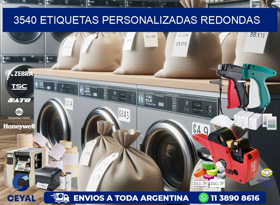 3540 Etiquetas personalizadas redondas