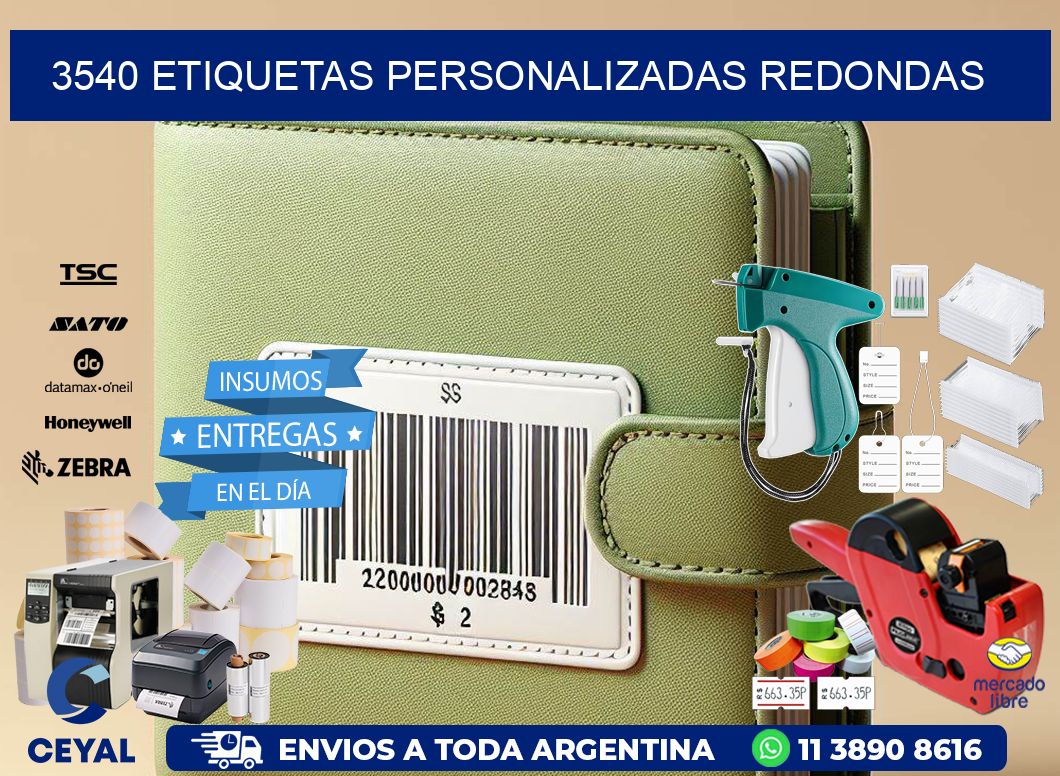 3540 Etiquetas personalizadas redondas