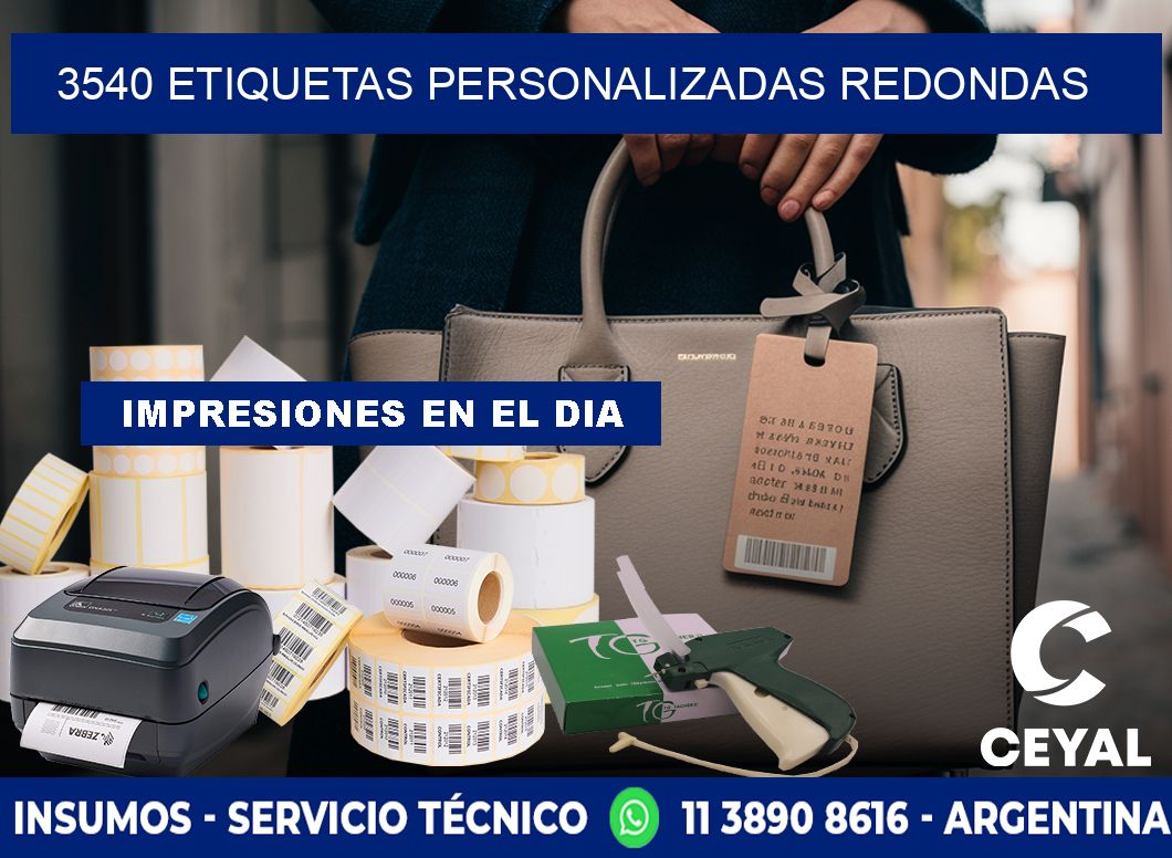 3540 Etiquetas personalizadas redondas